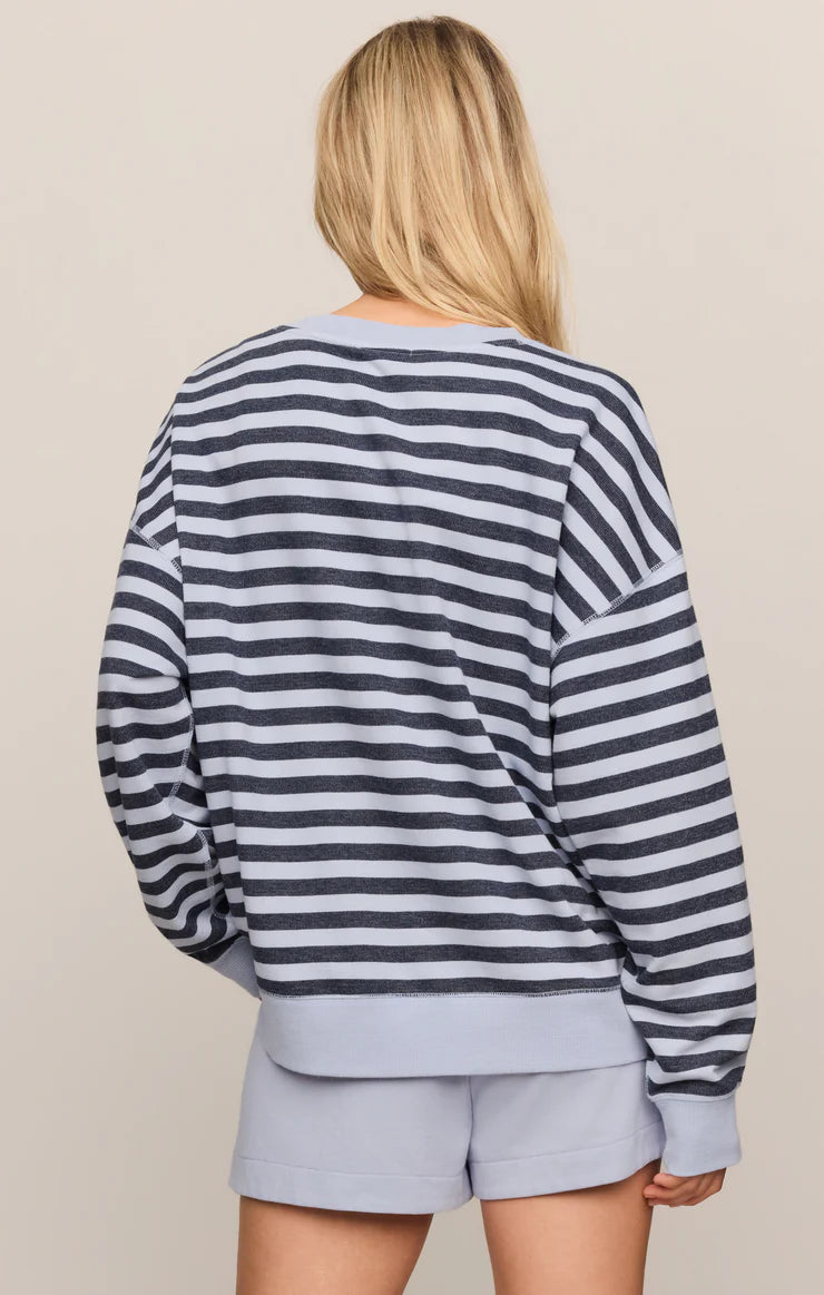 Z Supply Everyday French Terry Striped Crew