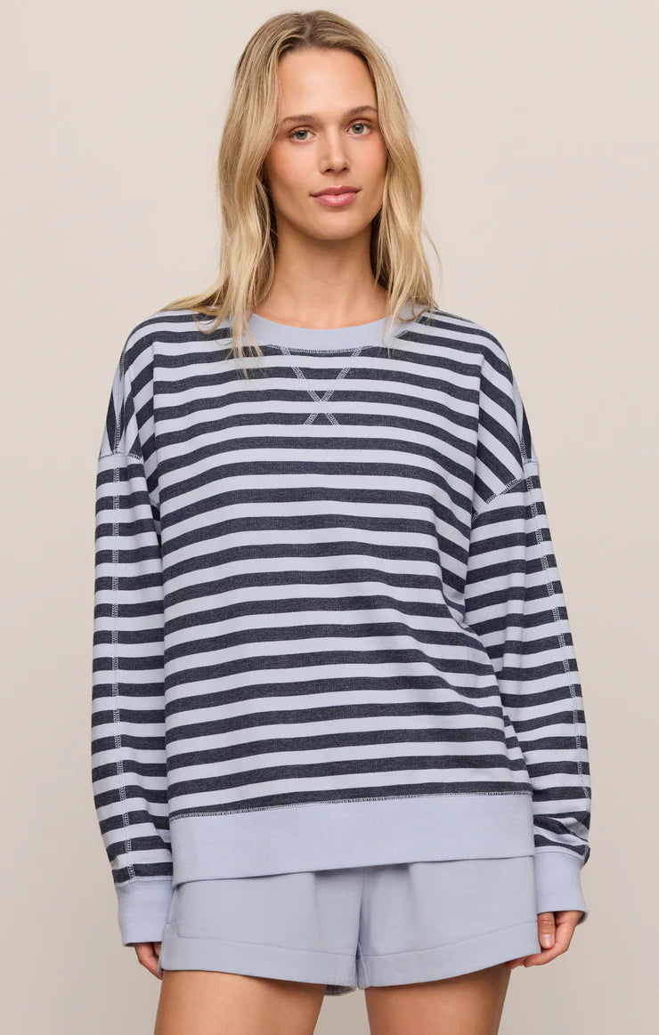 Z Supply Everyday French Terry Striped Crew