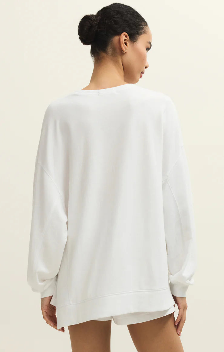 Z Supply White Modern Weekender Sweatshirt
