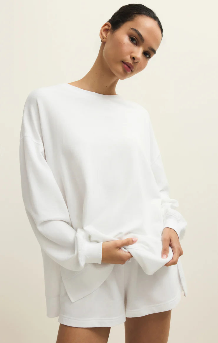 Z Supply White Modern Weekender Sweatshirt