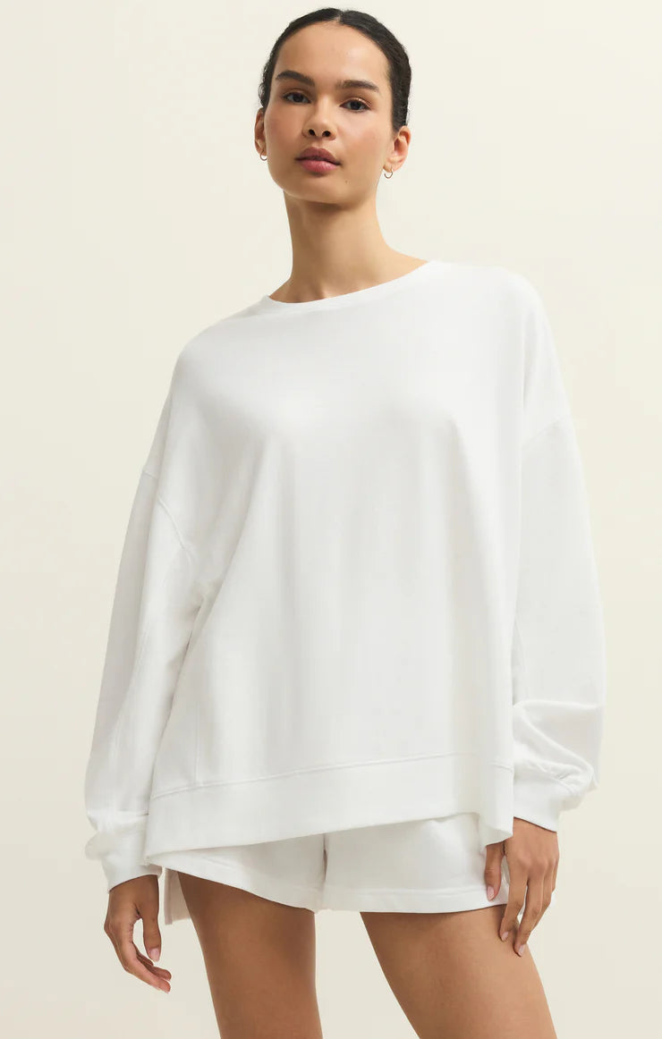 Z Supply White Modern Weekender Sweatshirt
