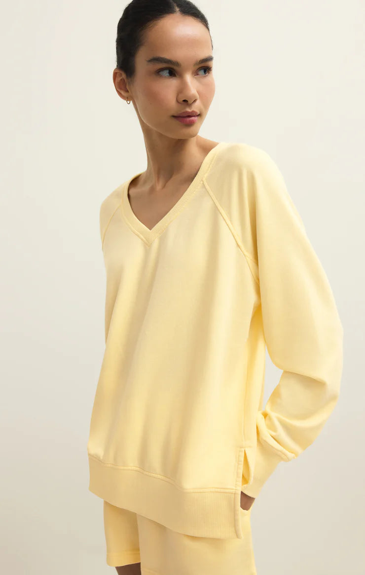 Z Supply Sunnyside V-Neck Weekender Sweatshirt