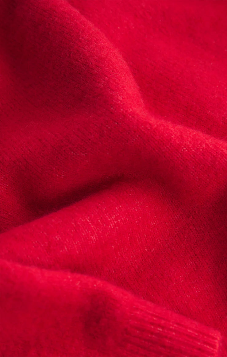 Z Supply Festive Red Medina Cardigan