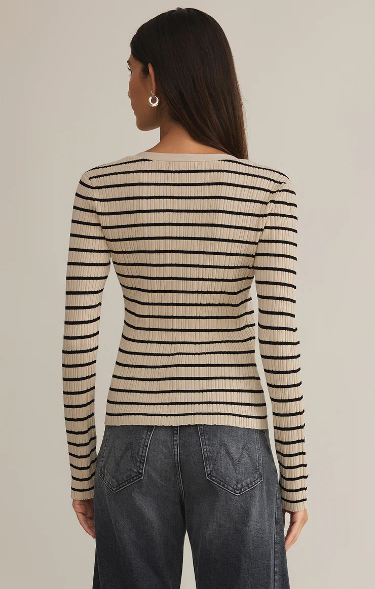 Z Supply Jordana Stripe Rib Sweater