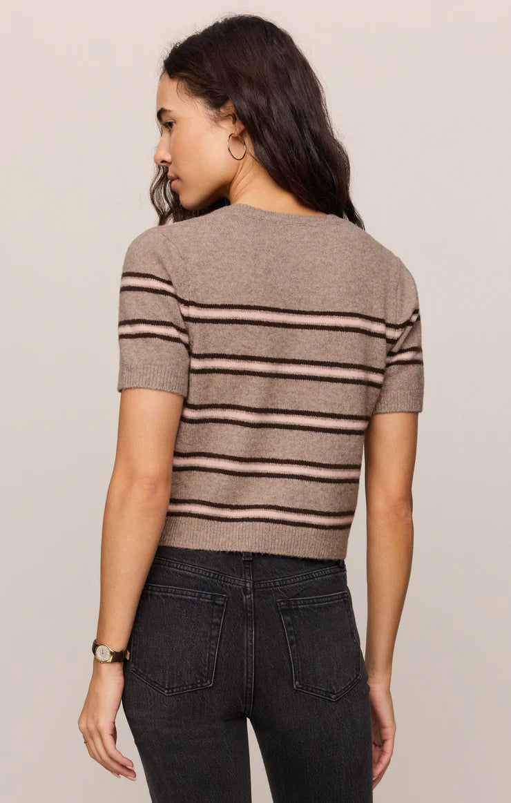 Z Supply Heather Ash Gatewood Stripe Sweater