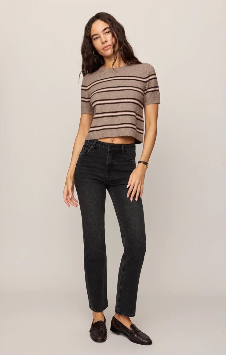 Z Supply Heather Ash Gatewood Stripe Sweater