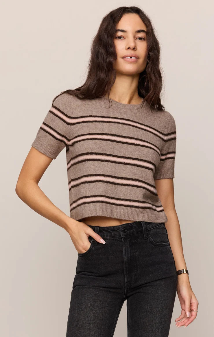Z Supply Heather Ash Gatewood Stripe Sweater