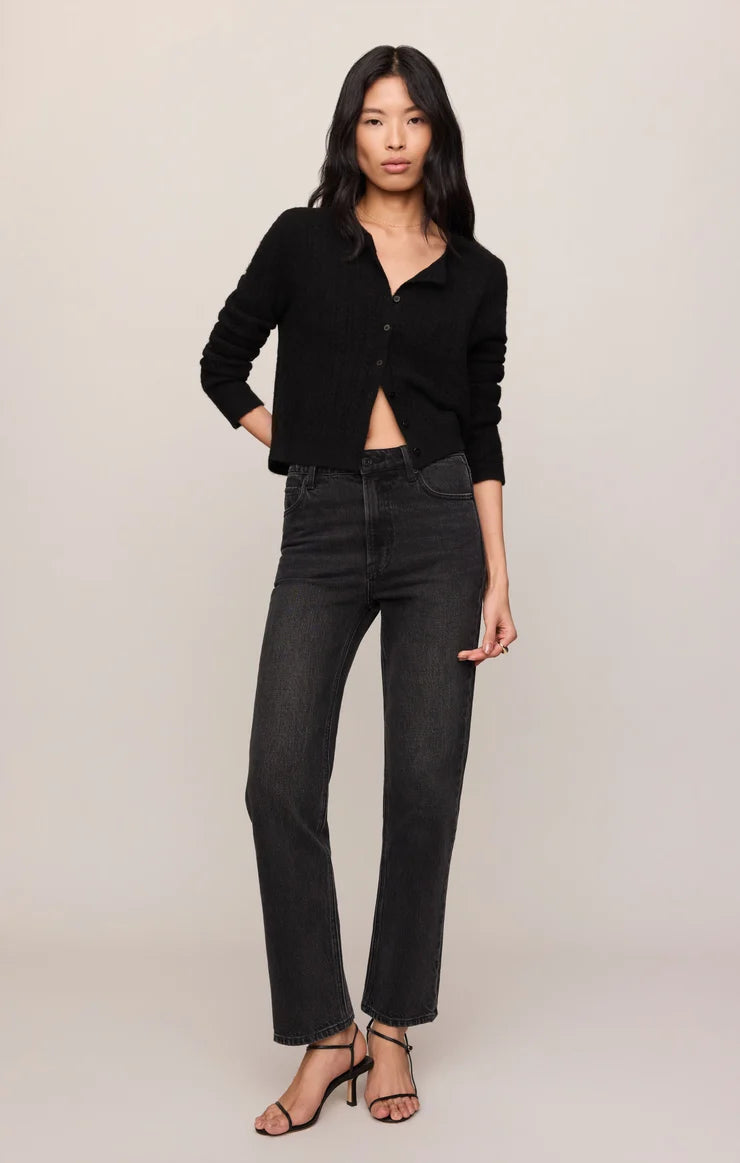 Z Supply Black Medina Cable Cardigan