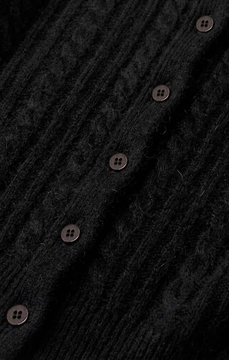 Z Supply Black Medina Cable Cardigan
