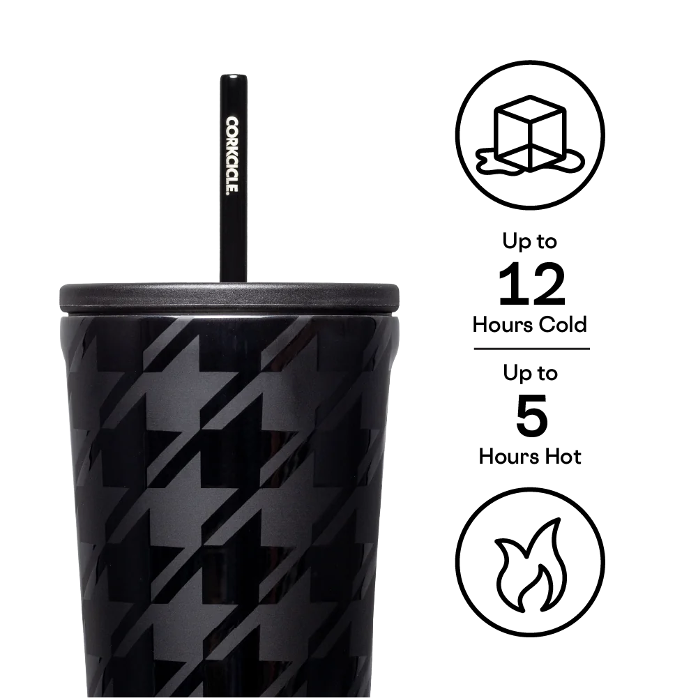 Corkcicle 24oz Onyx Houndstooth Cold Cup