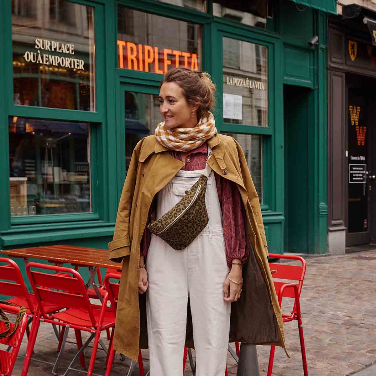 Rose in April Bum Bag Graou Olive