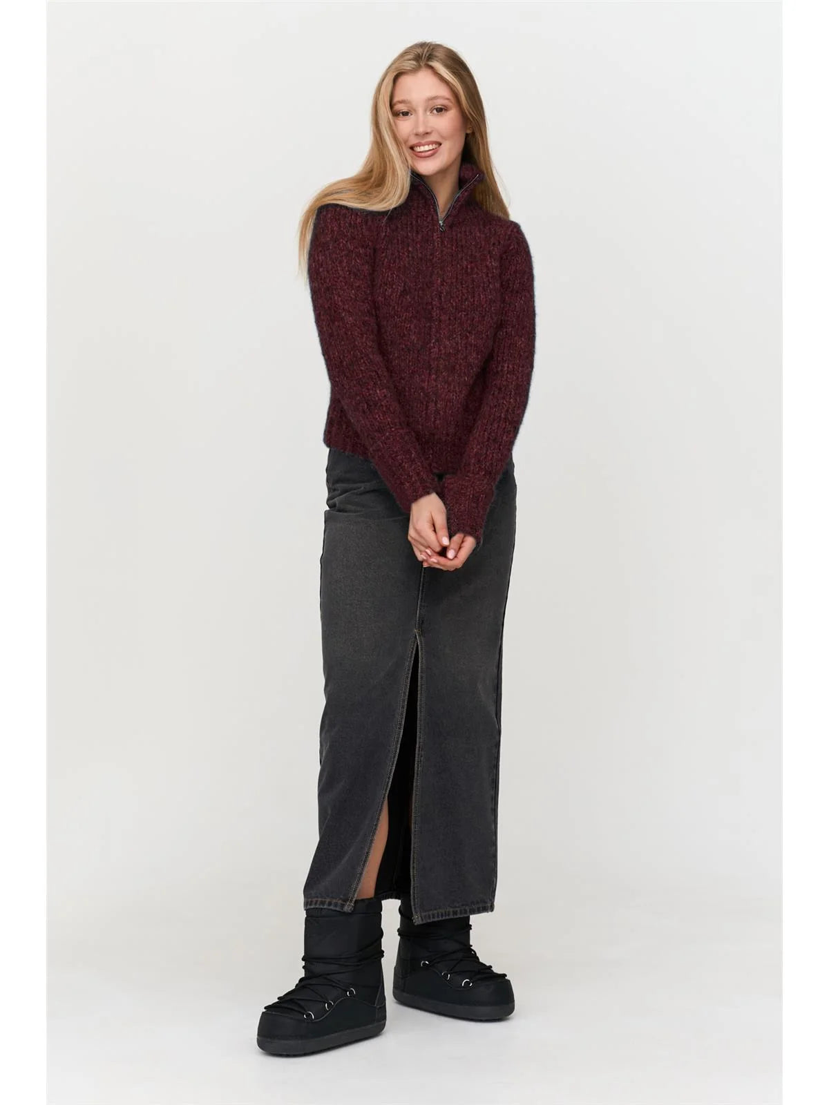 24COLOURS 41462B Bordeaux Cardigan