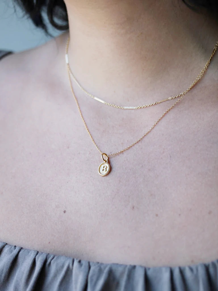 Little Gold Anais Initial Necklace