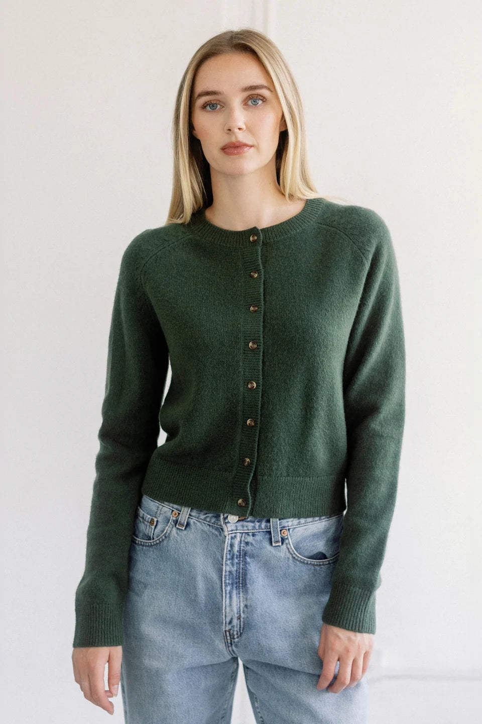 Brunette the Label Little Sister Cardigan | Chive