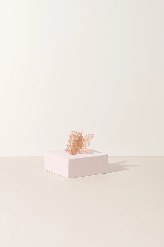 Pixie Woo Butterfly Hair Claw- Marble Peach