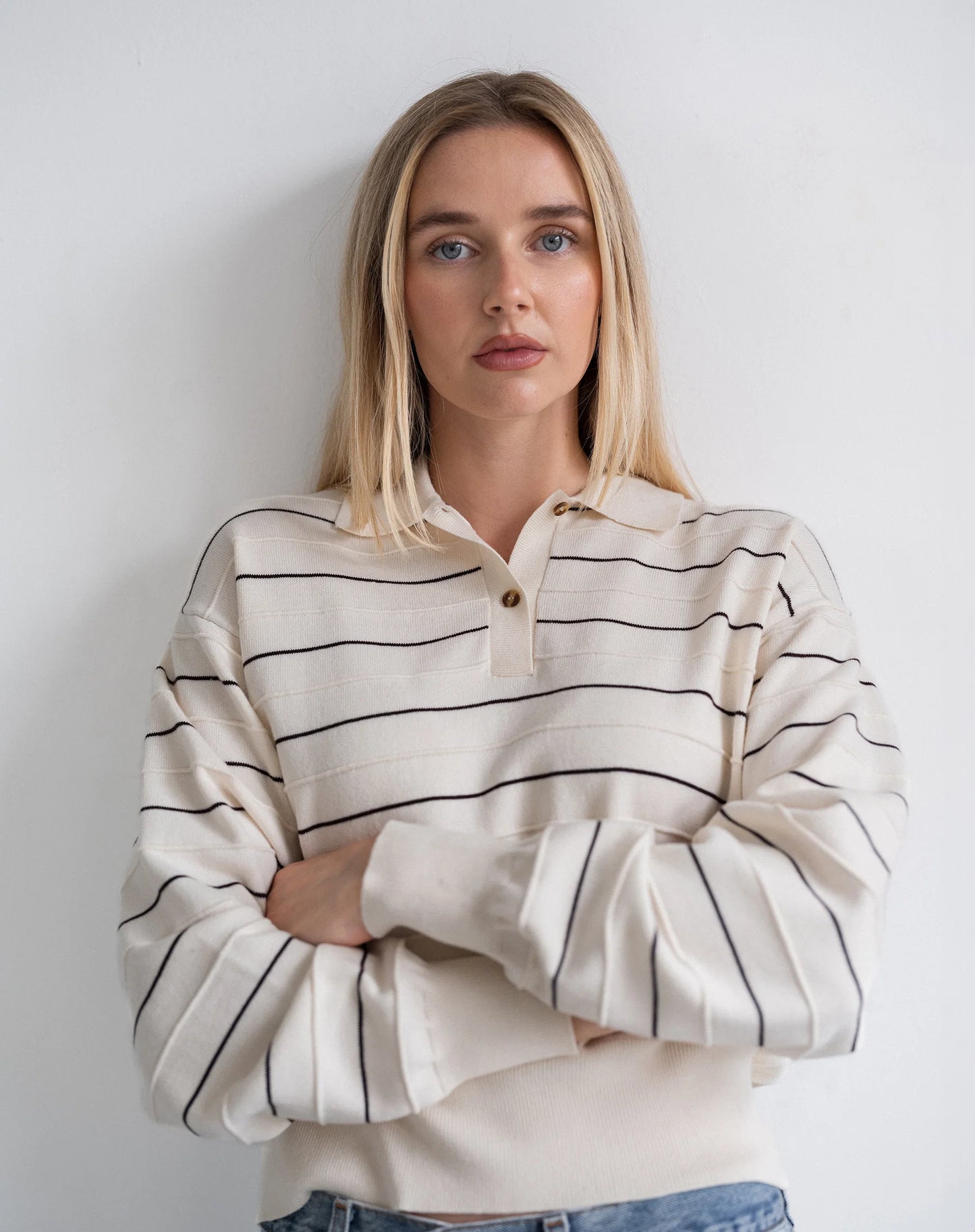 Brunette the Label Knit Polo Shirt