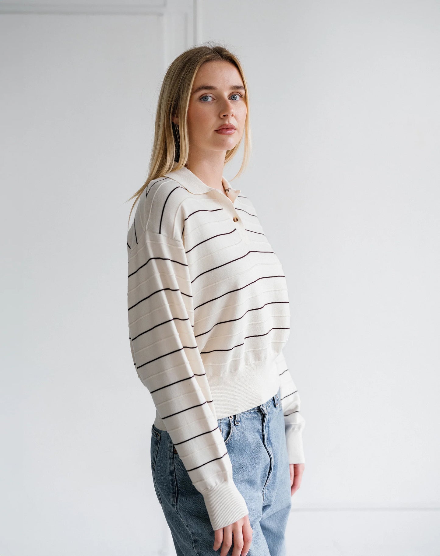 Brunette the Label Knit Polo Shirt