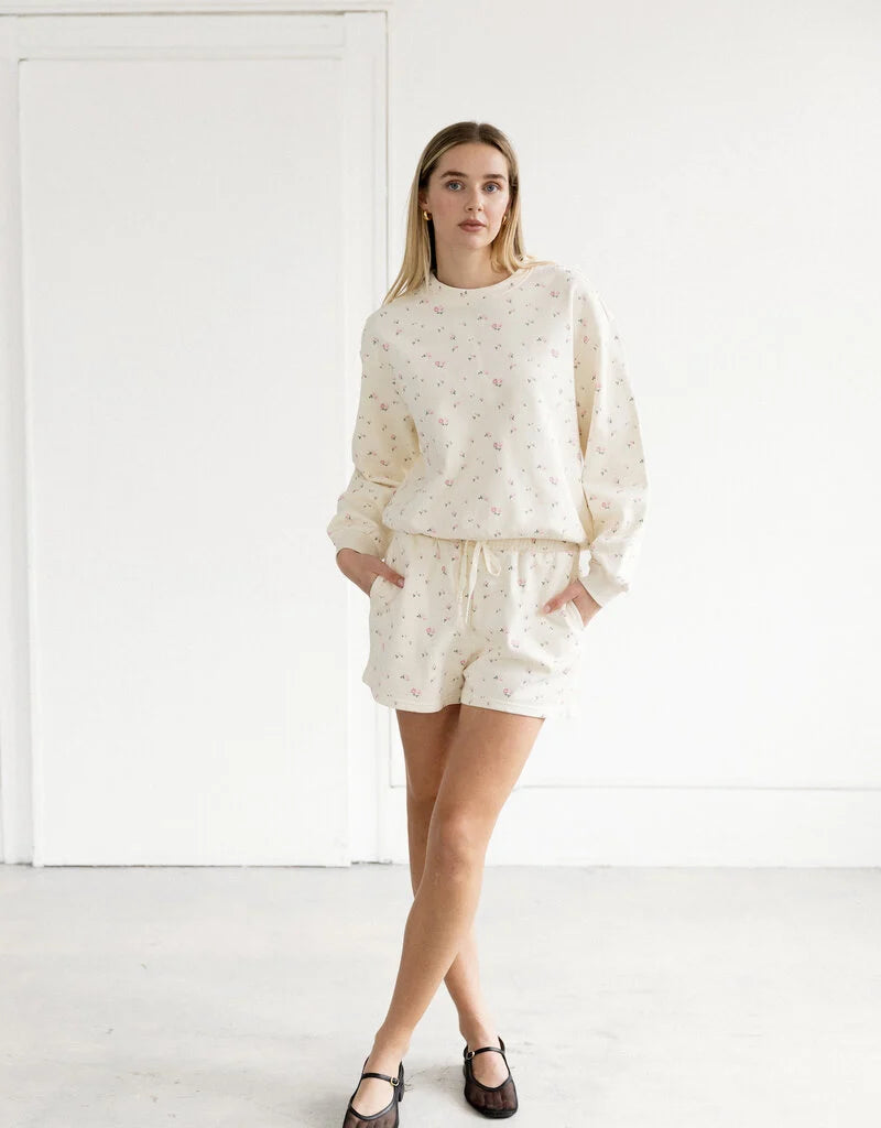 Brunette the the Label Floral Little Sister Short