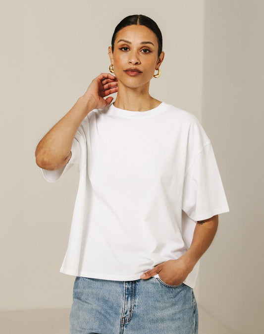 Brunette the Label Boxy Tee | White
