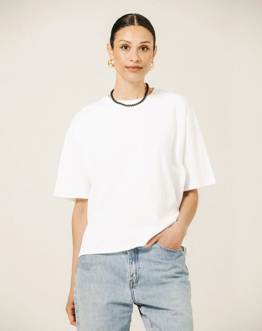 Brunette the Label Boxy Tee | White