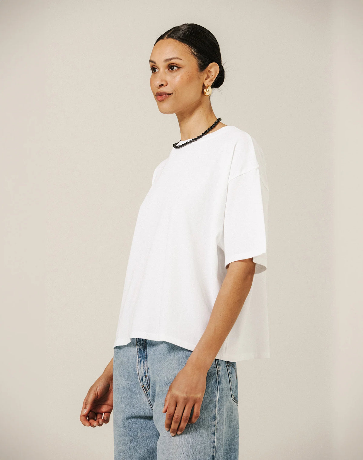 Brunette the Label Boxy Tee | White