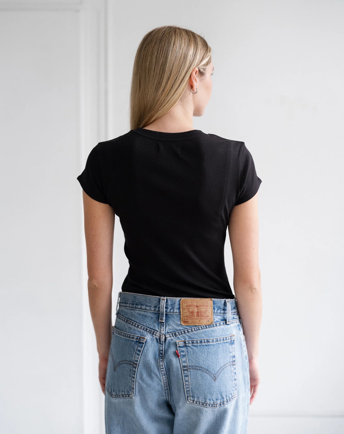 Brunette the Label Ribbed Tee | Black