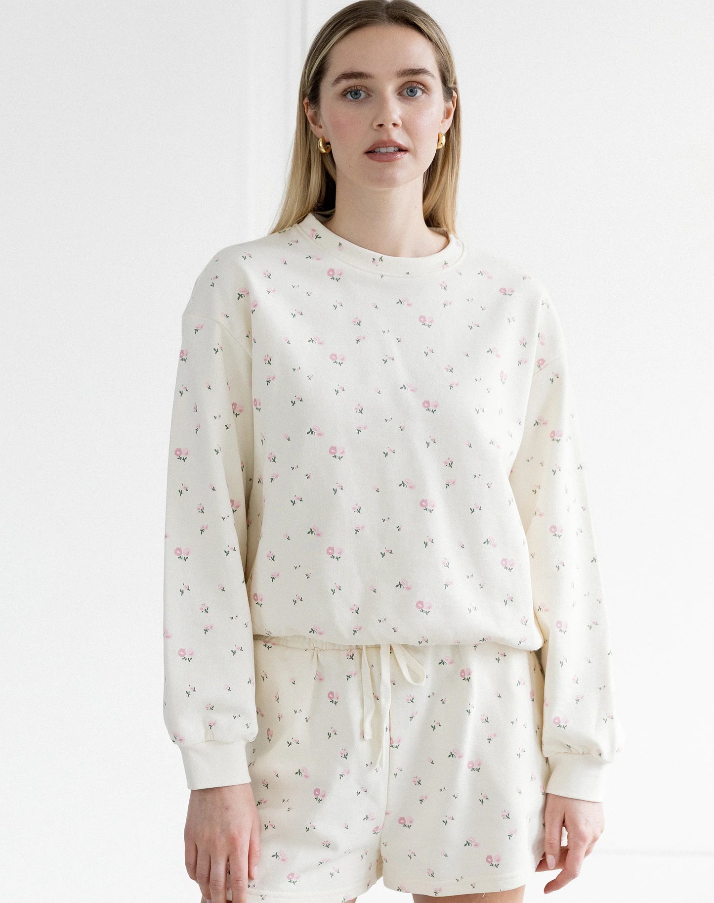 Brunette the Label Floral Core Crew