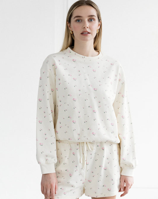 Brunette the Label Floral Core Crew