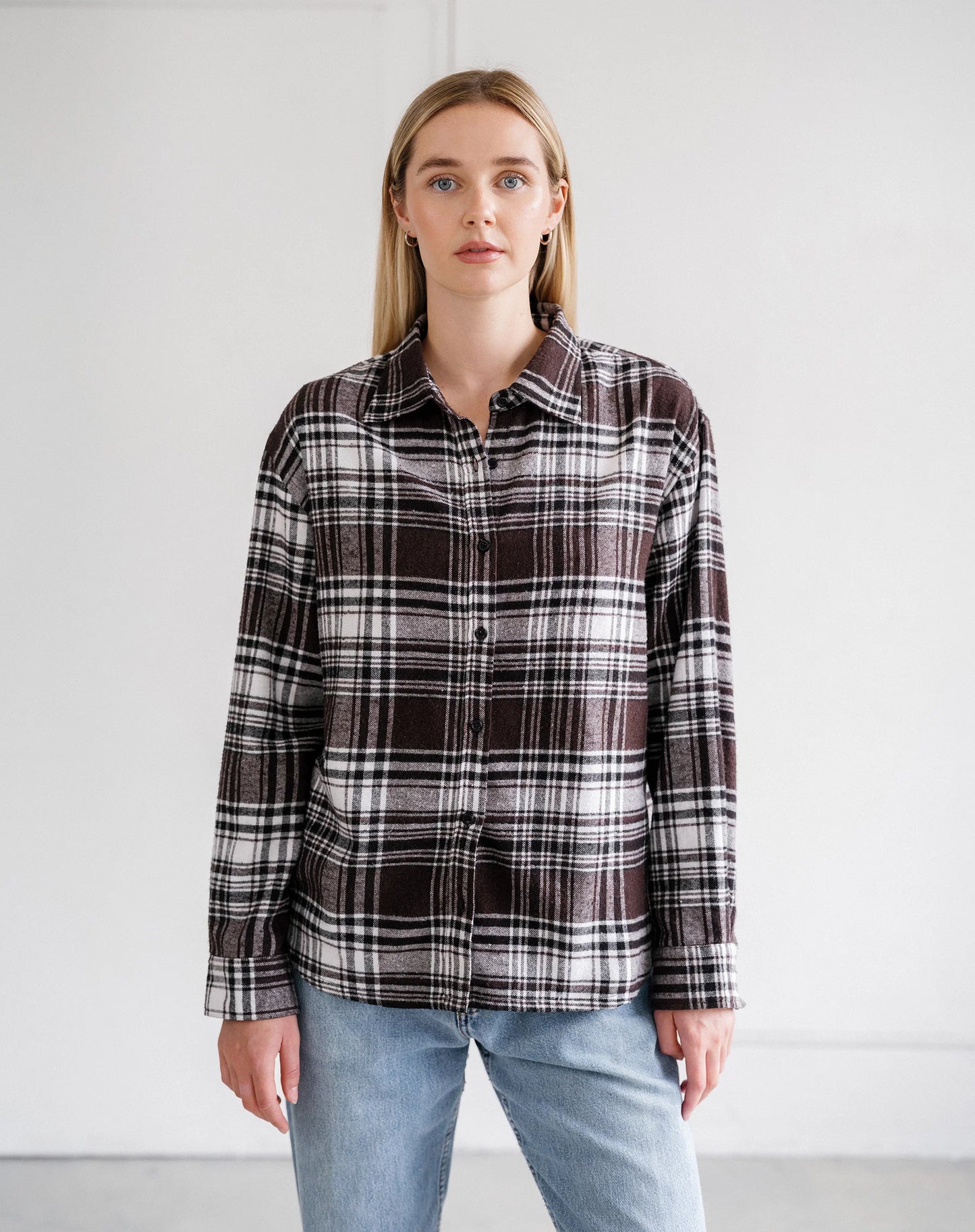Brunette the Label Plaid Button Up Shirt
