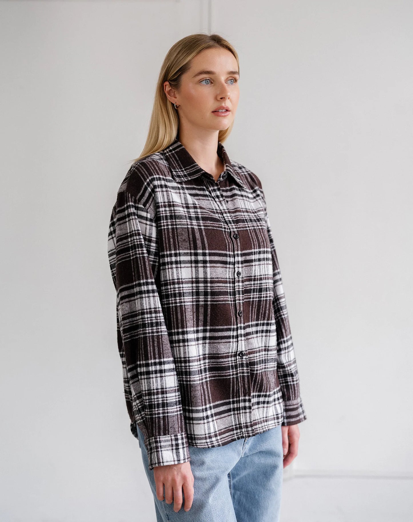 Brunette the Label Plaid Button Up Shirt