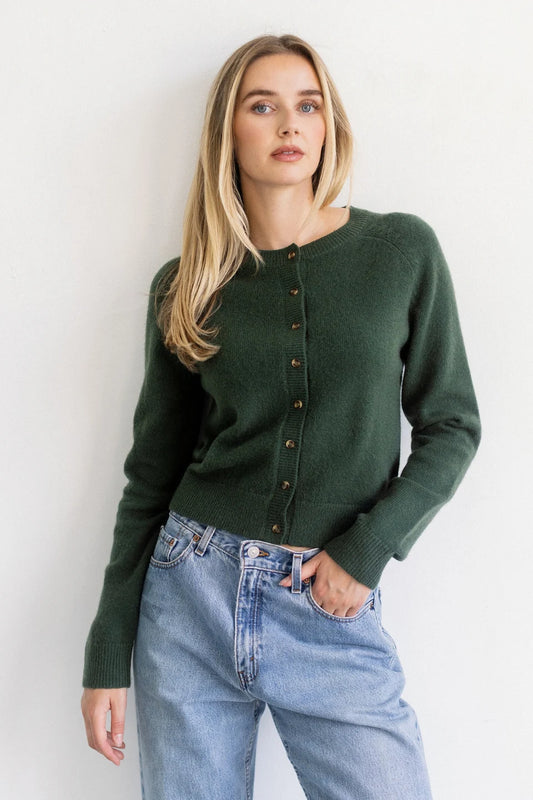 Brunette the Label Little Sister Cardigan | Chive