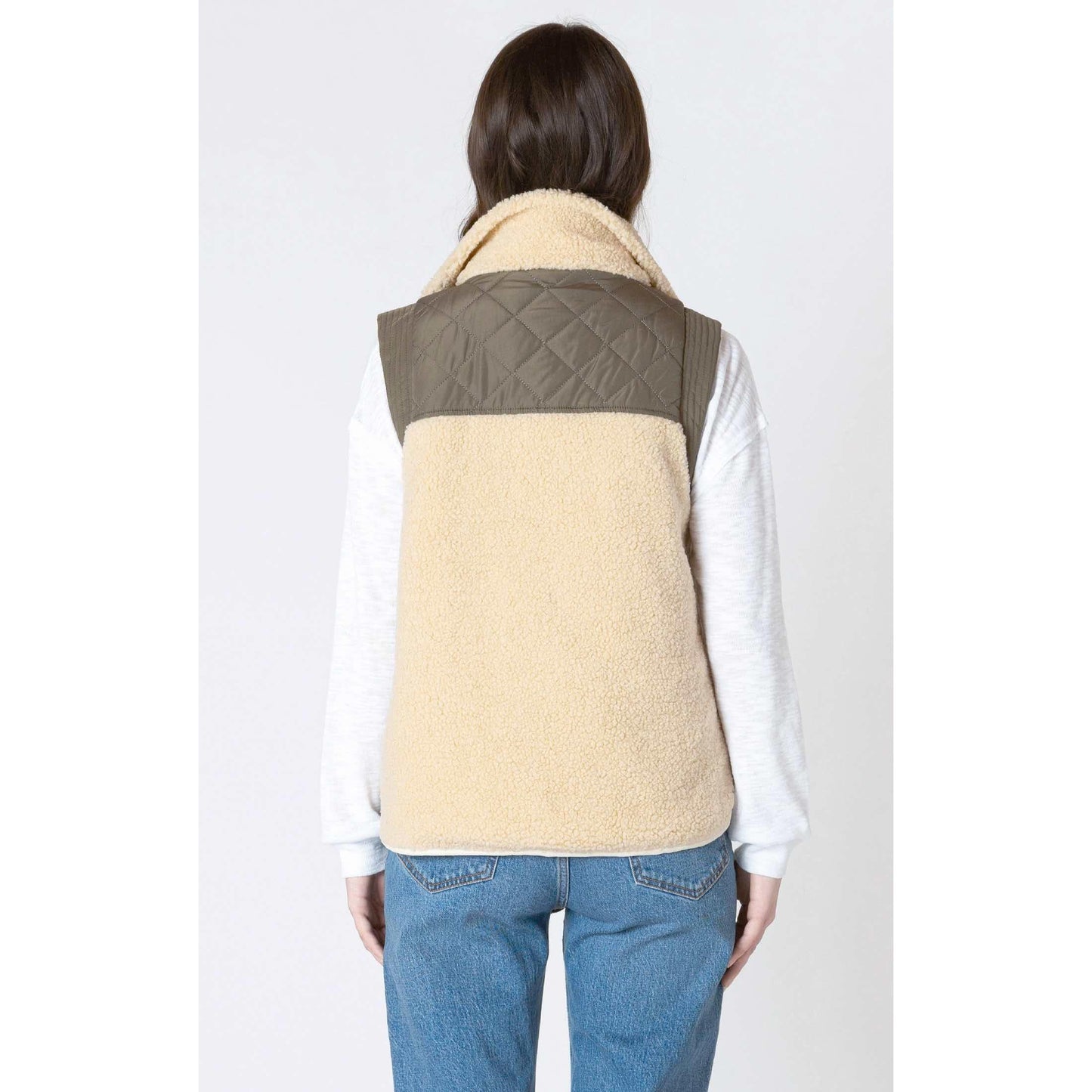 Dex Mixed Fabric Vest