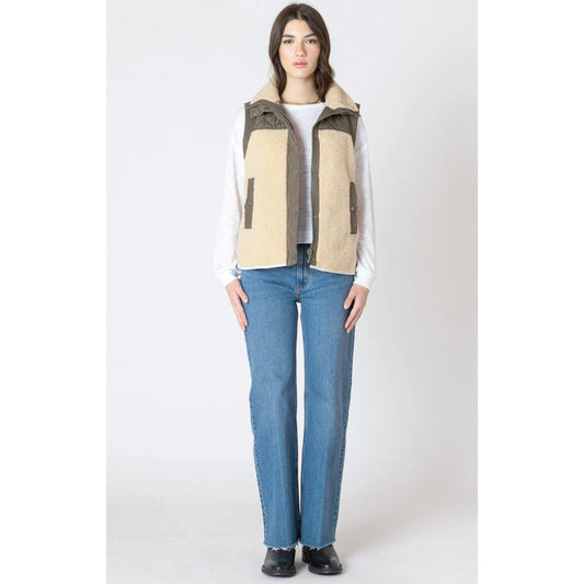 Dex Mixed Fabric Vest