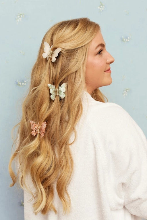 Pixie Woo Butterfly Hair Claw- Baby White