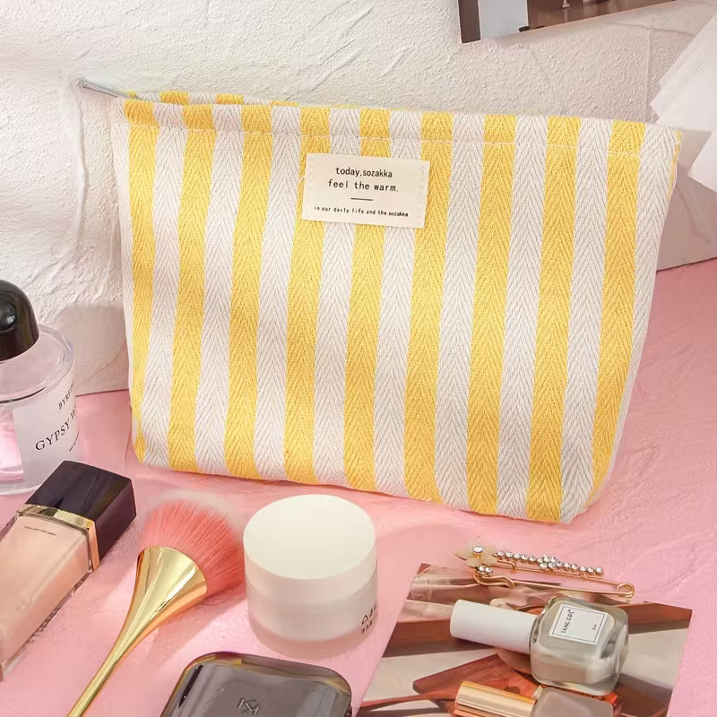 Billie Striped Cosmetic Bag