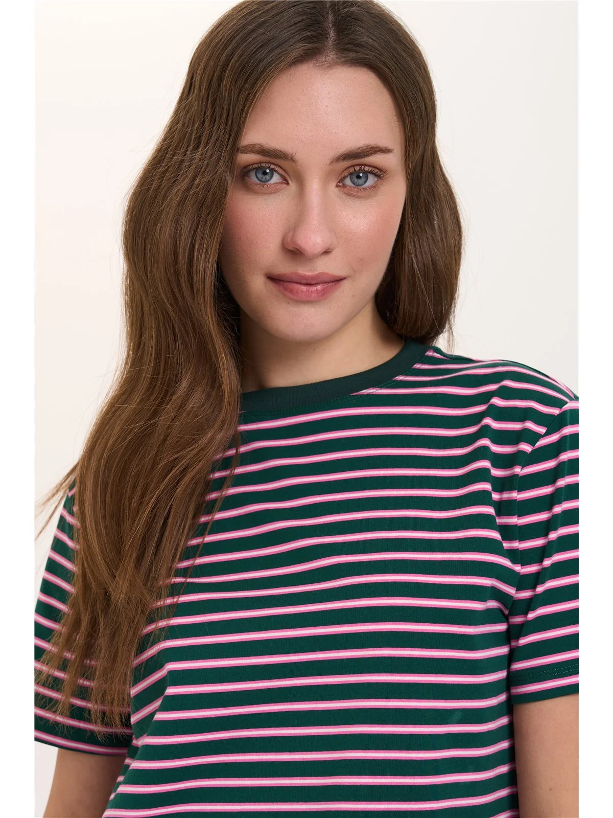 24COLOURS 12578A Green Striped Tee