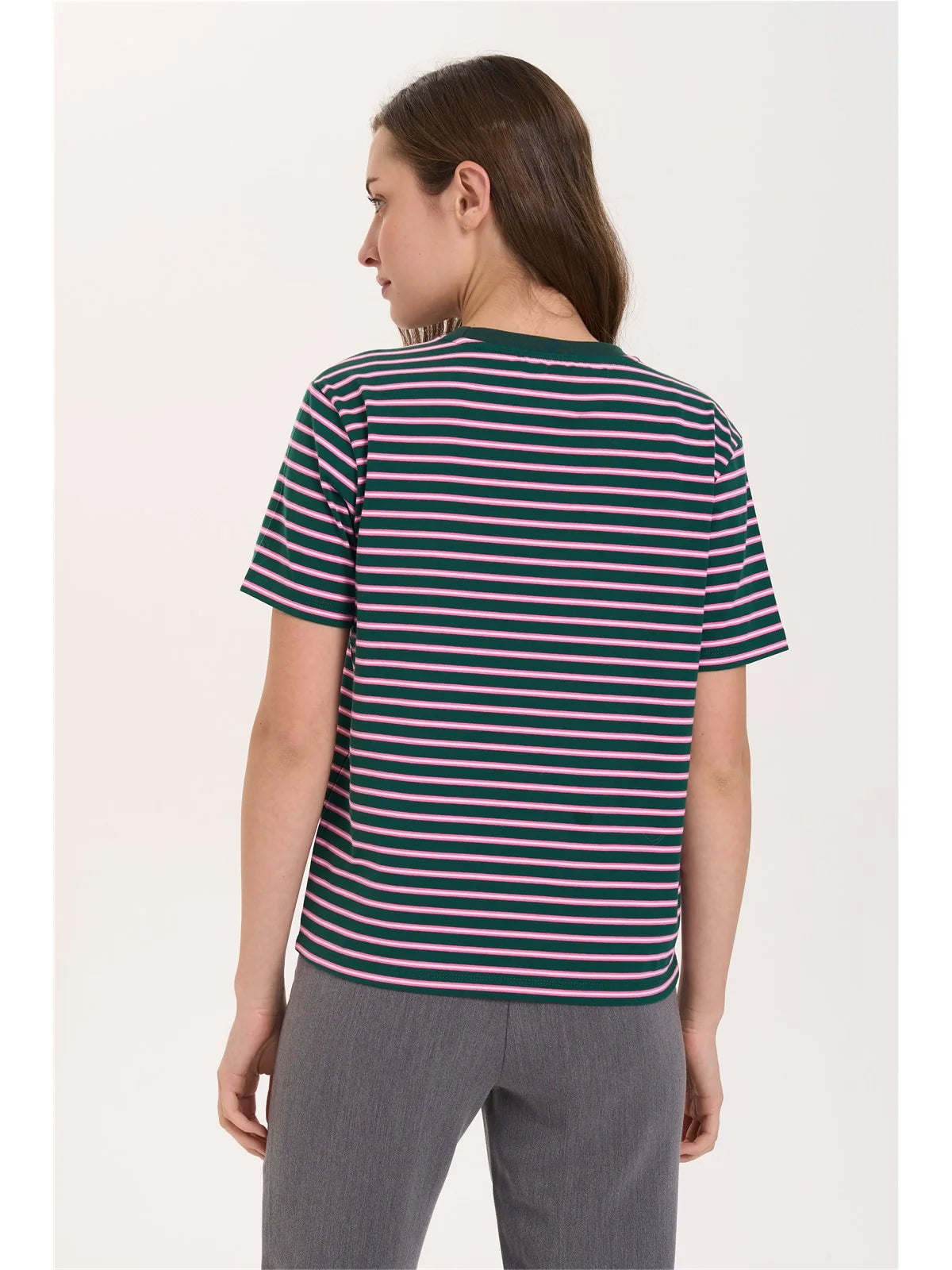 24COLOURS 12578A Green Striped Tee