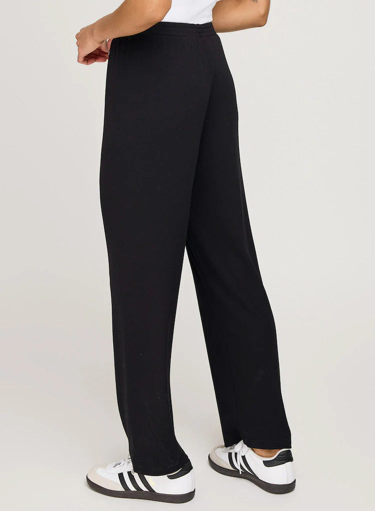 Gentle Fawn Black Greer Ribbed Pant