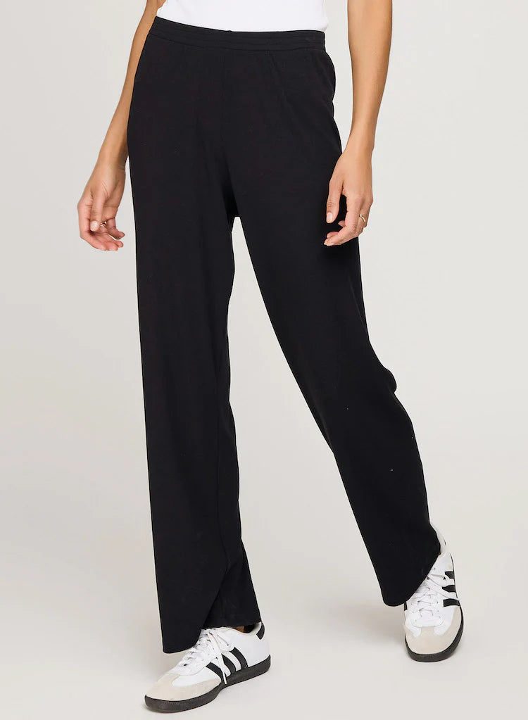 Gentle Fawn Black Greer Ribbed Pant