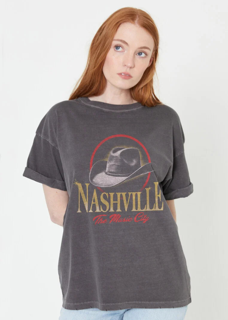 Girl Dangerous Nashville Hat Boyfriend Tee