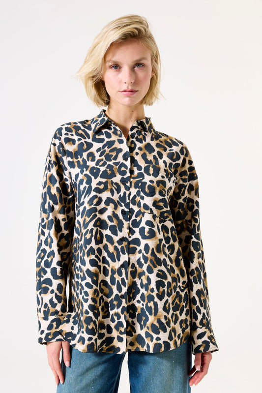 Garcia Leopard Print Blouse