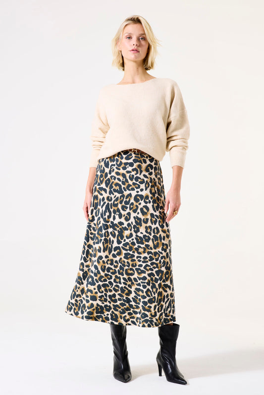 Garcia Leopard Print Skirt
