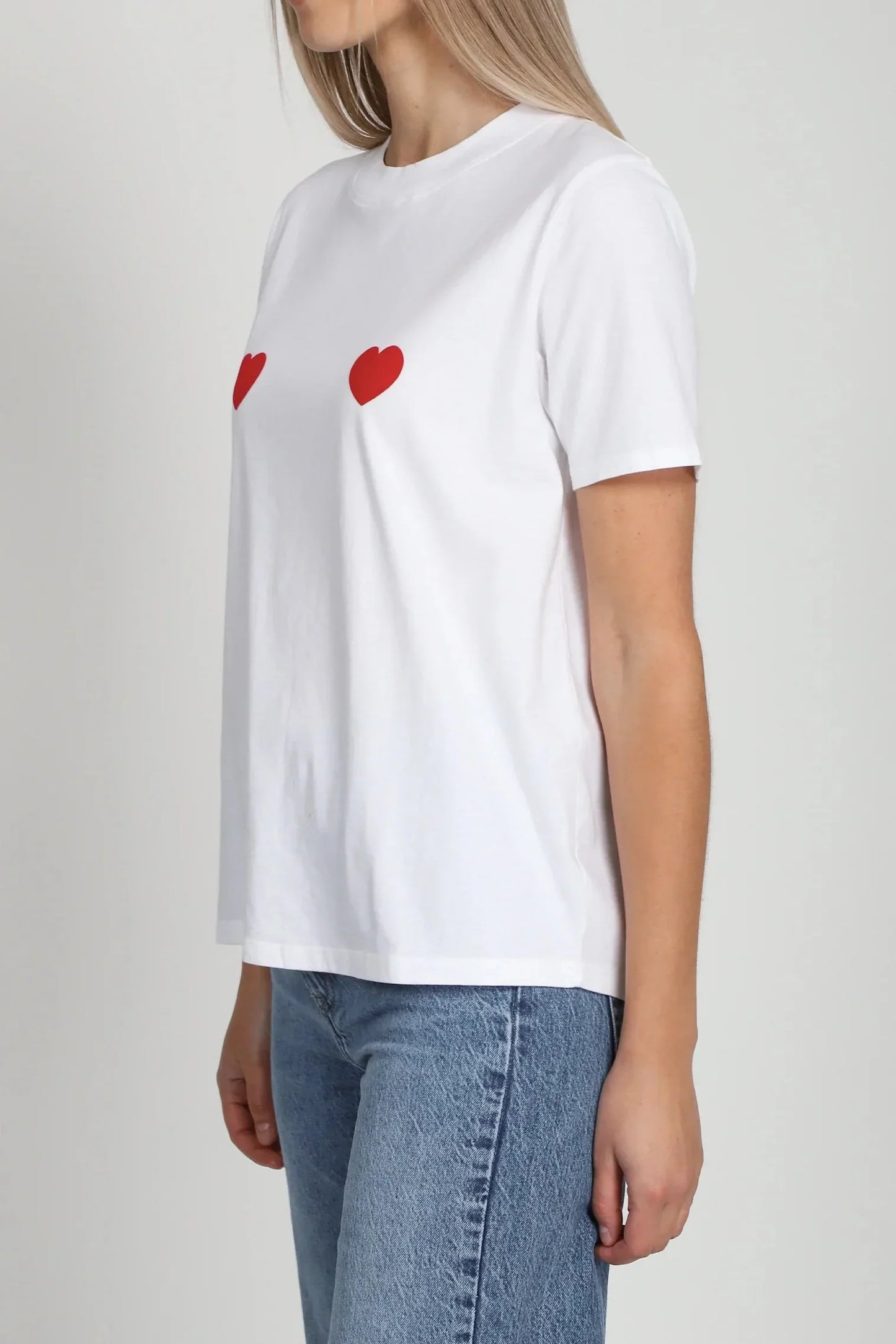 Brunette the Label Double Heart Classic Tee