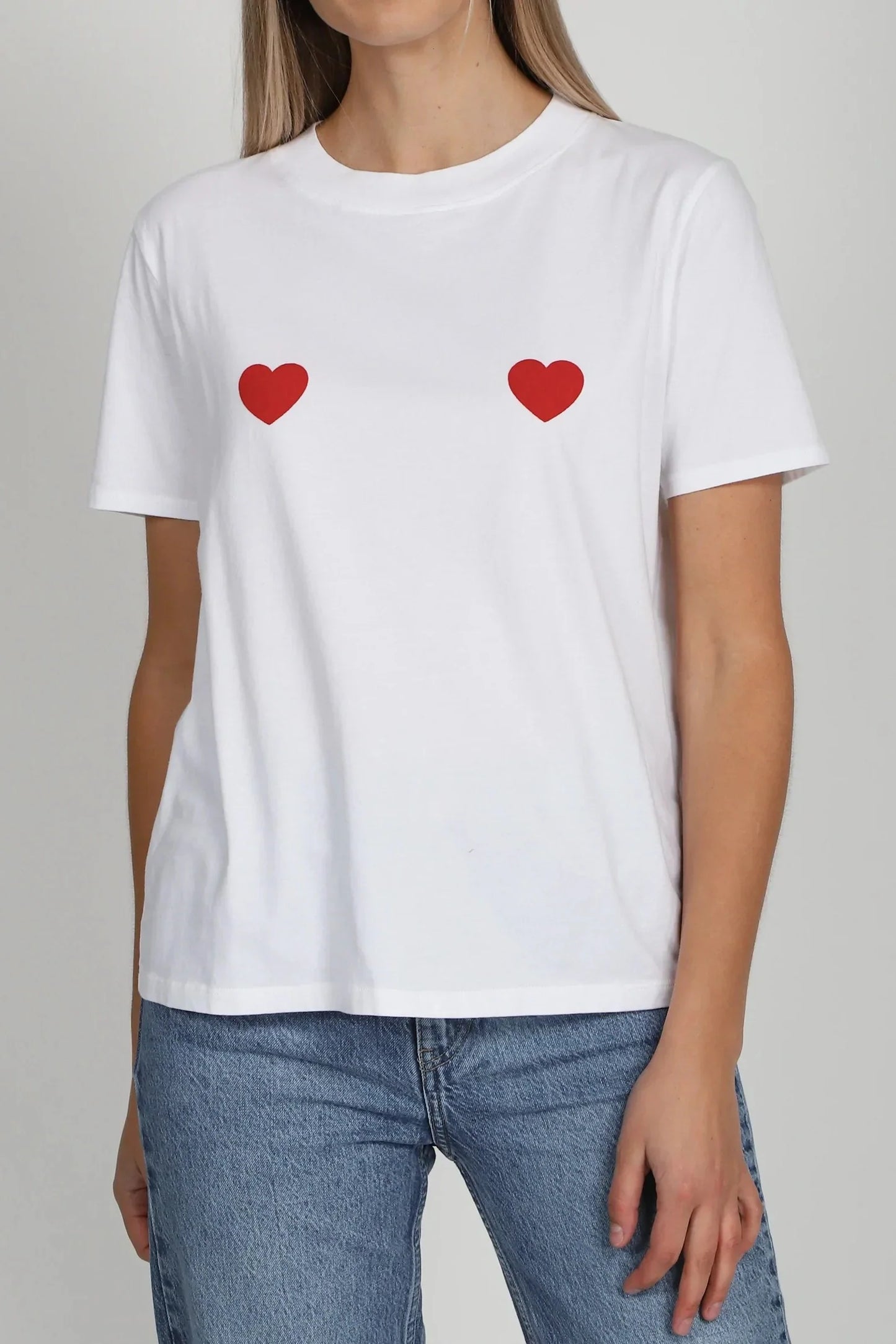 Brunette the Label Double Heart Classic Tee