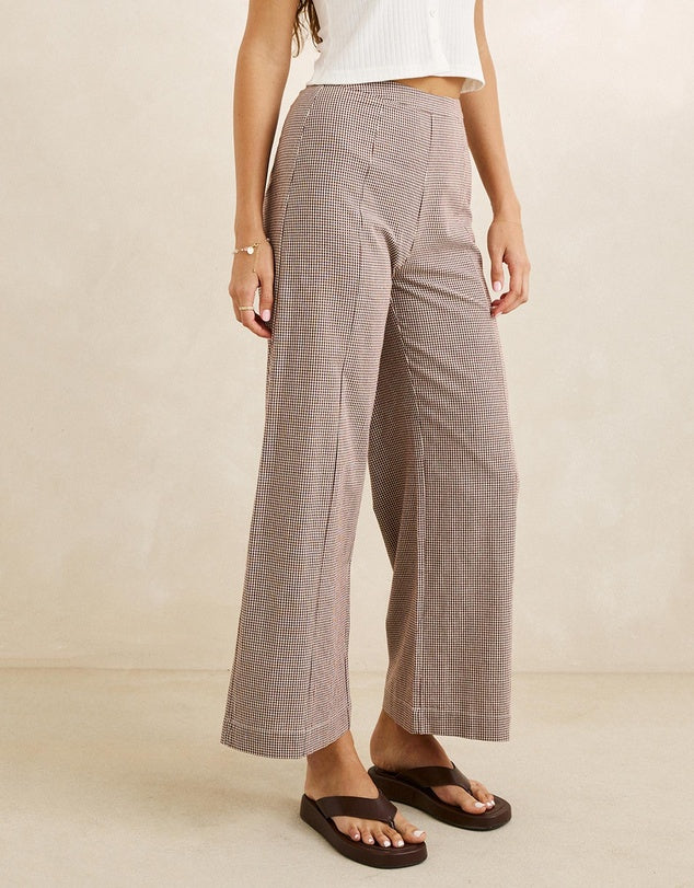 Rhythm London Check Wide Leg Pant