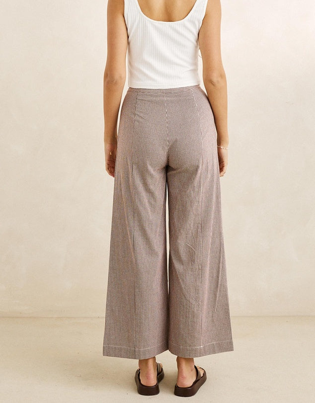 Rhythm London Check Wide Leg Pant