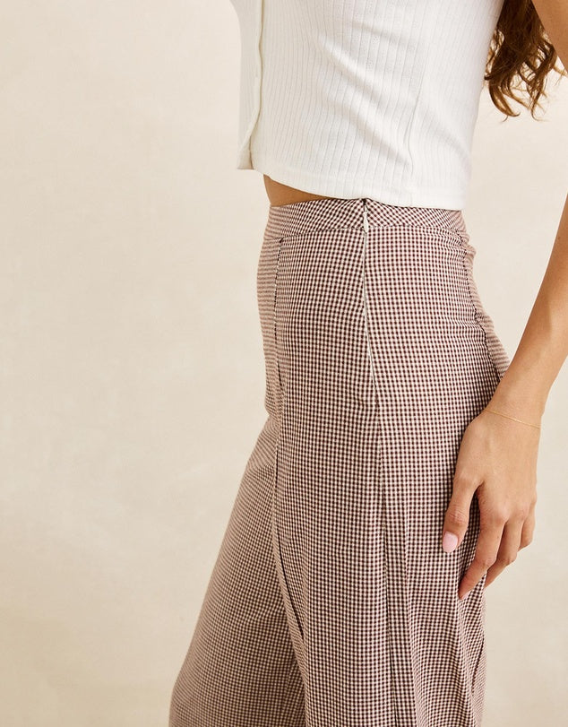 Rhythm London Check Wide Leg Pant