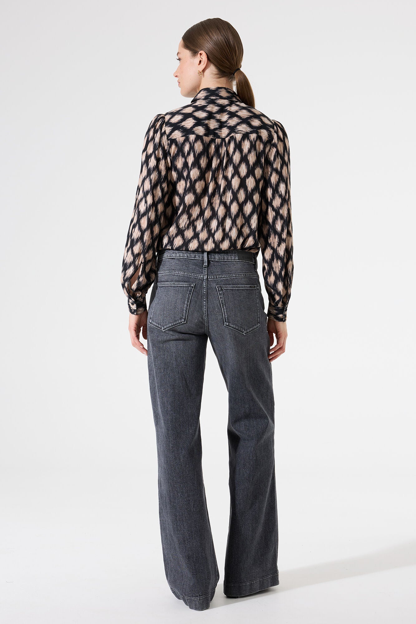 Garcia Black Printed Blouse