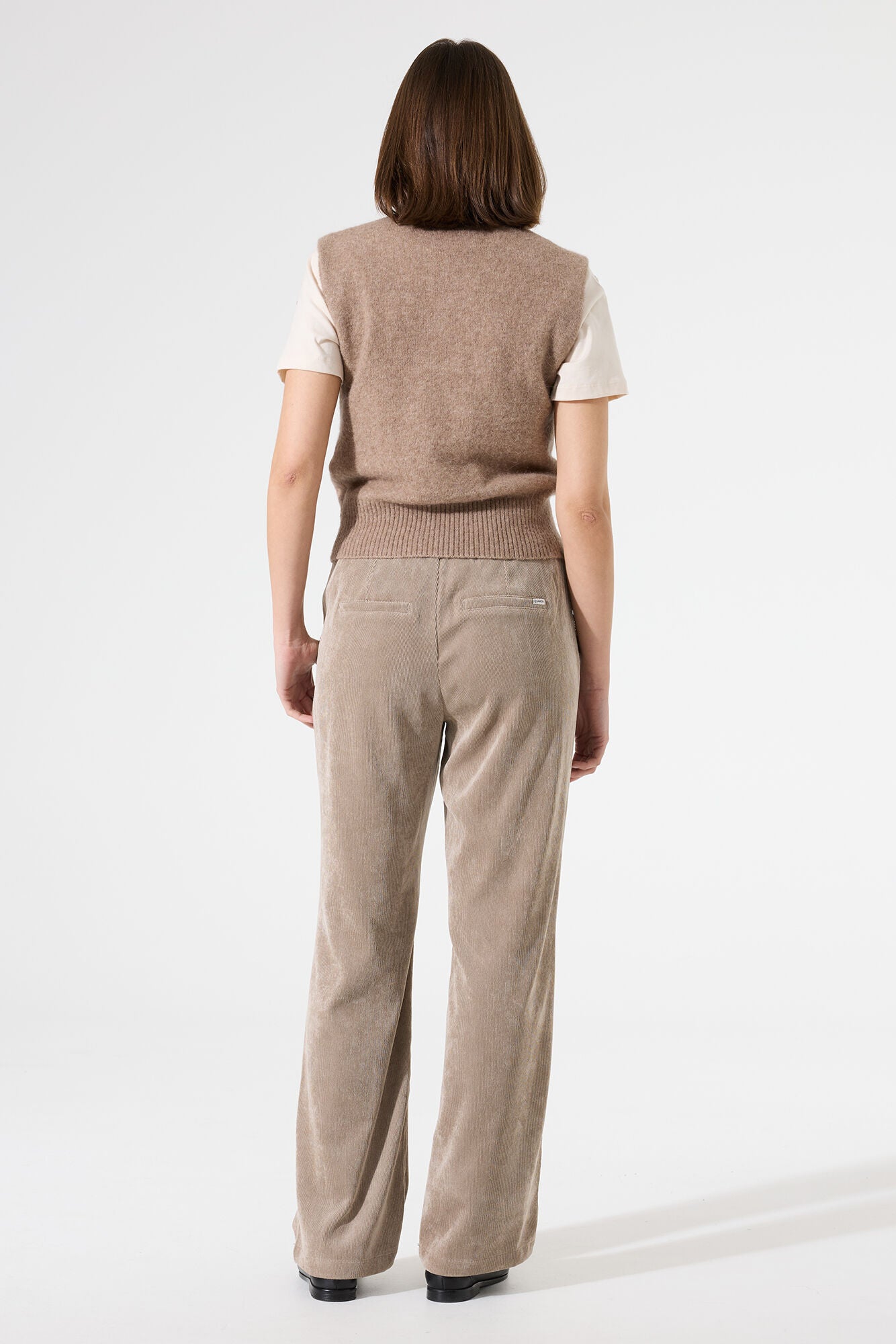 Garcia Taupe Knit Sweater Vest