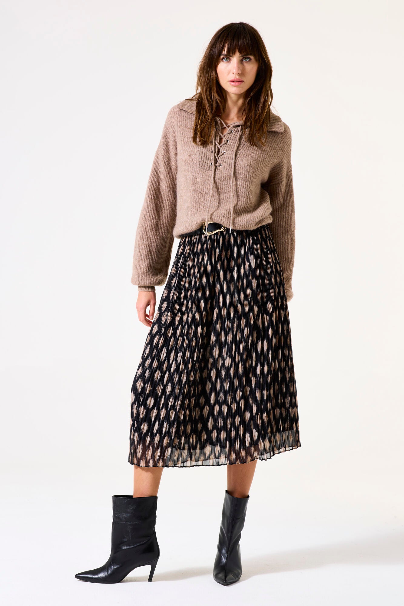 Garcia Black Printed Skirt